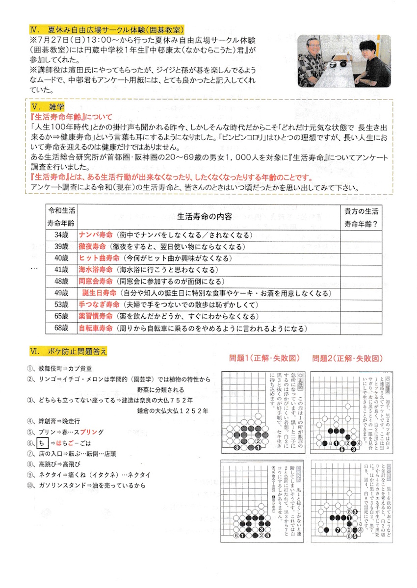 囲碁の会たより１０４/２