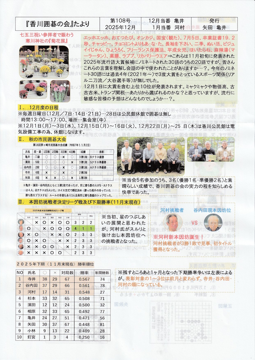 囲碁の会たより１０８/１
