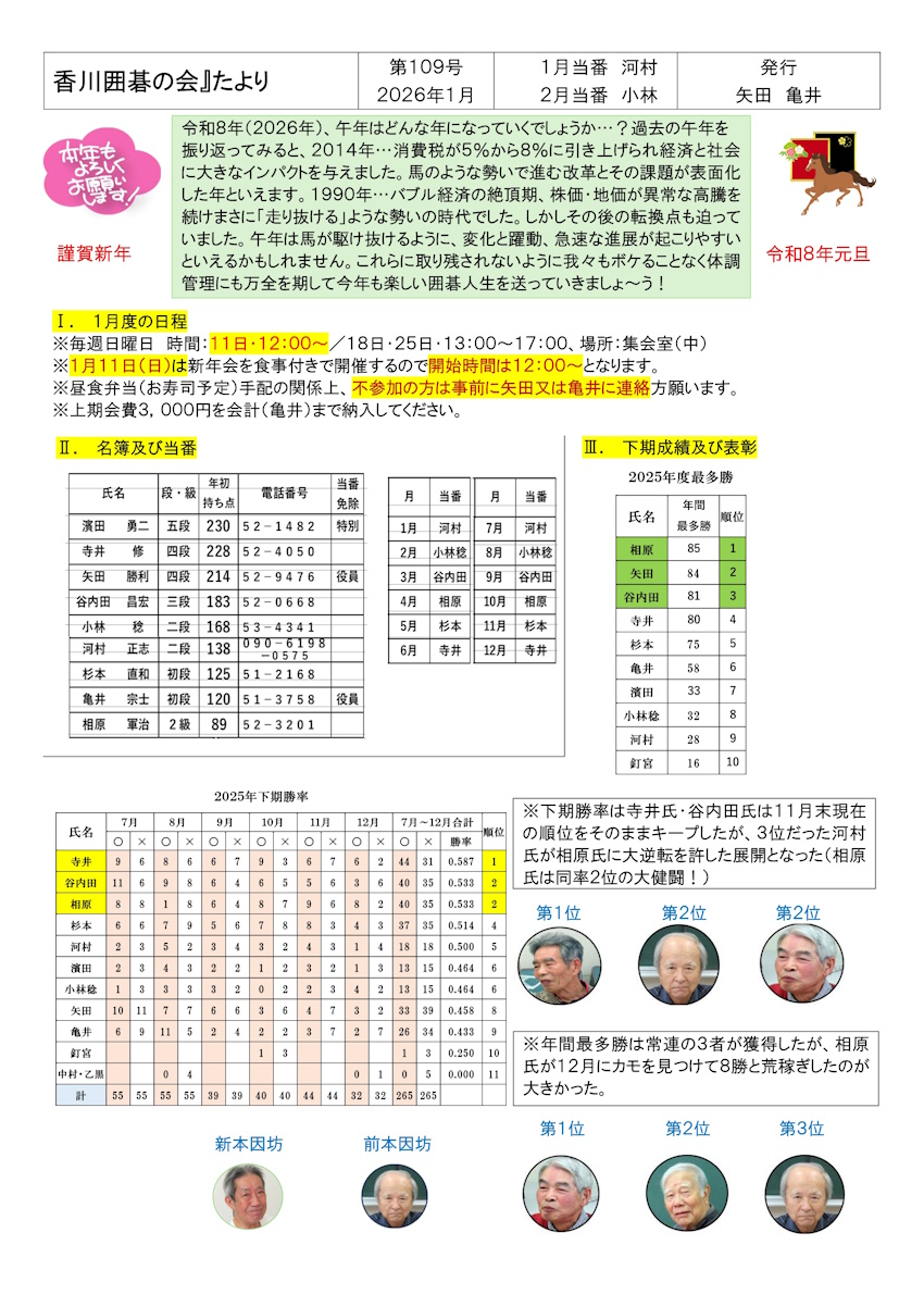 囲碁の会たより１０９/１